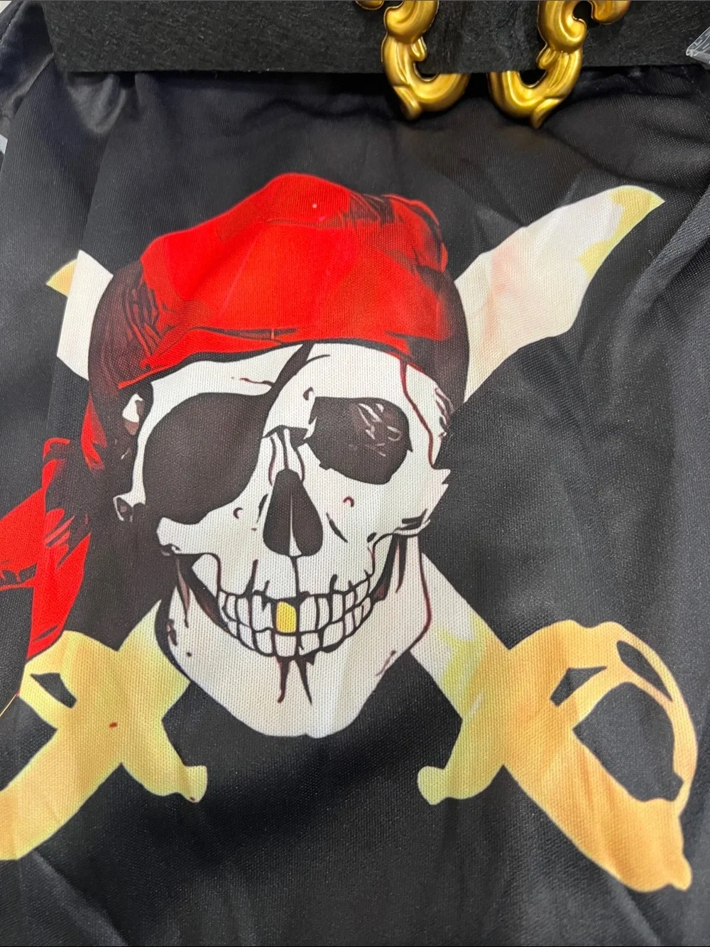 Kids Black and Red Pirate Costume Set - Skull Theme